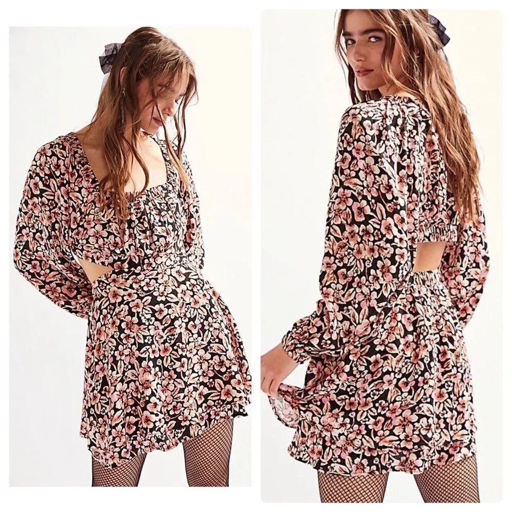 Free People Jael Printed Mini Dress 👗